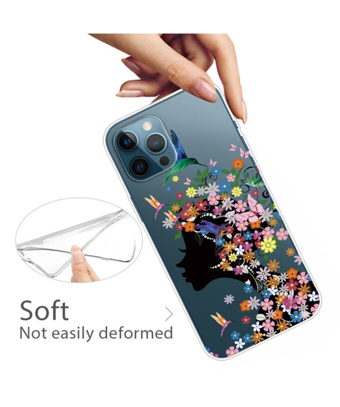 Coque iPhone 13 Pro Colibri Fleurs