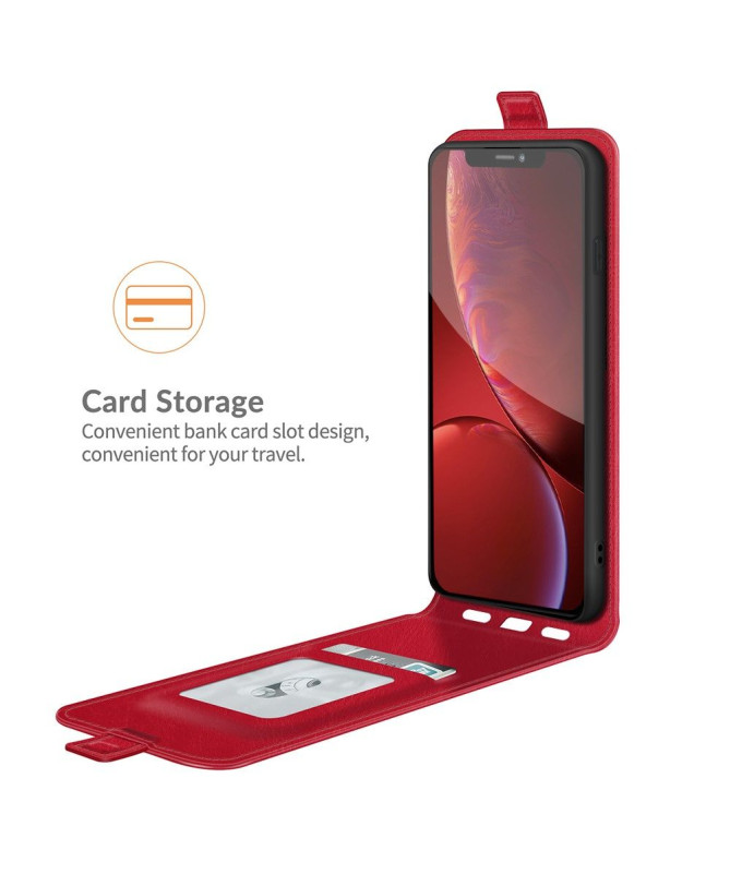 Housse iPhone 13 Pro simili cuir avec rabat vertical