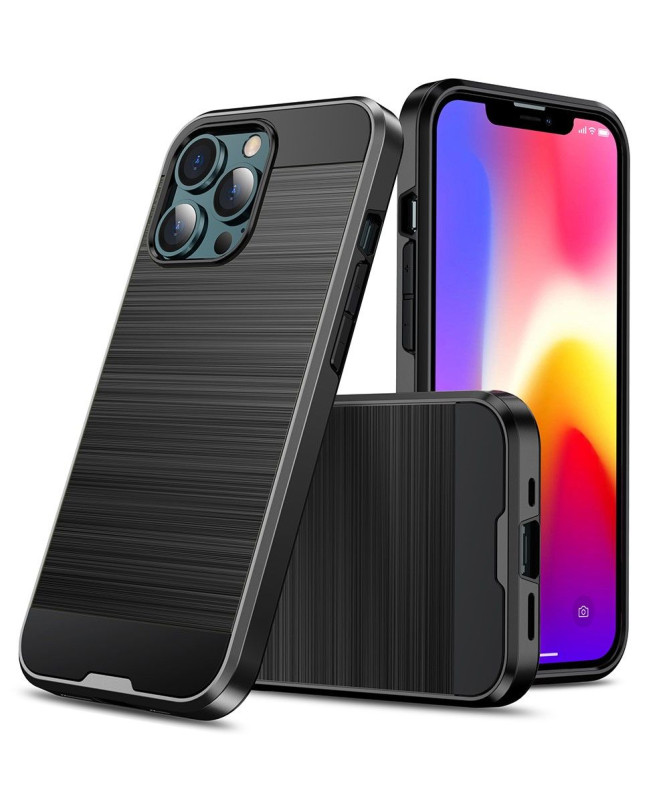 Coque iPhone 13 Pro Effet Métal Brossé