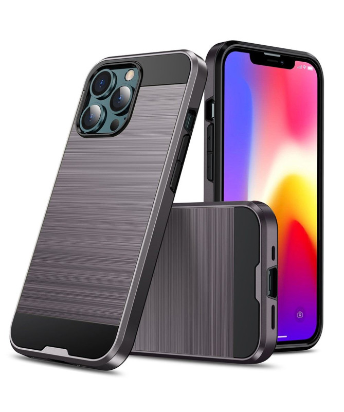 Coque iPhone 13 Pro Effet Métal Brossé