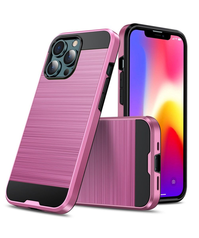 Coque iPhone 13 Pro Effet Métal Brossé