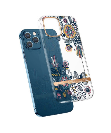 Coque iPhone 13 Pro Transparent fleurs graffiti