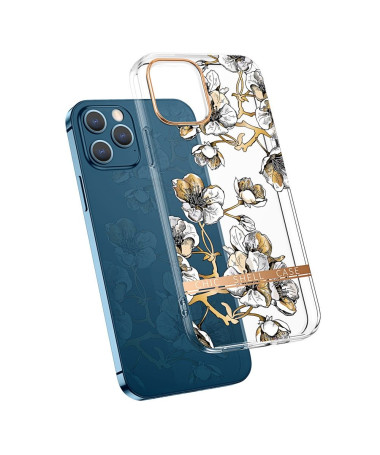 Coque iPhone 13 Pro Transparent Fleur Gardénia