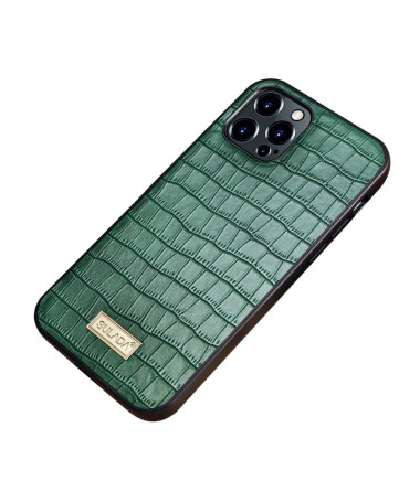 Coque iPhone 13 Pro SULADA Croco Effet Cuir