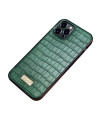 Coque iPhone 13 Pro SULADA Croco Effet Cuir