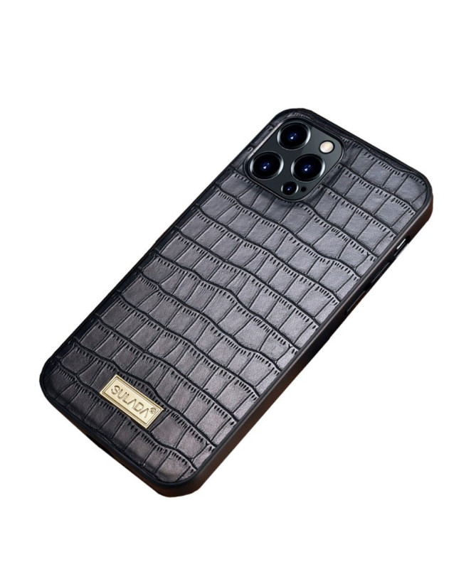 Coque iPhone 13 Pro SULADA Croco Effet Cuir