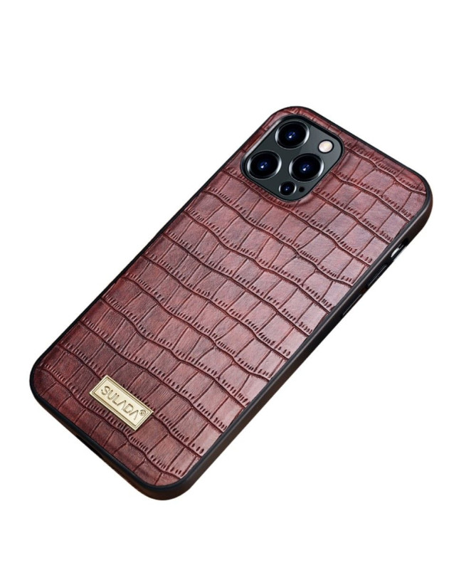 Coque iPhone 13 Pro SULADA Croco Effet Cuir