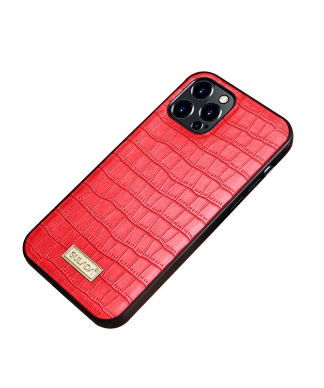 Coque iPhone 13 Pro SULADA Croco Effet Cuir