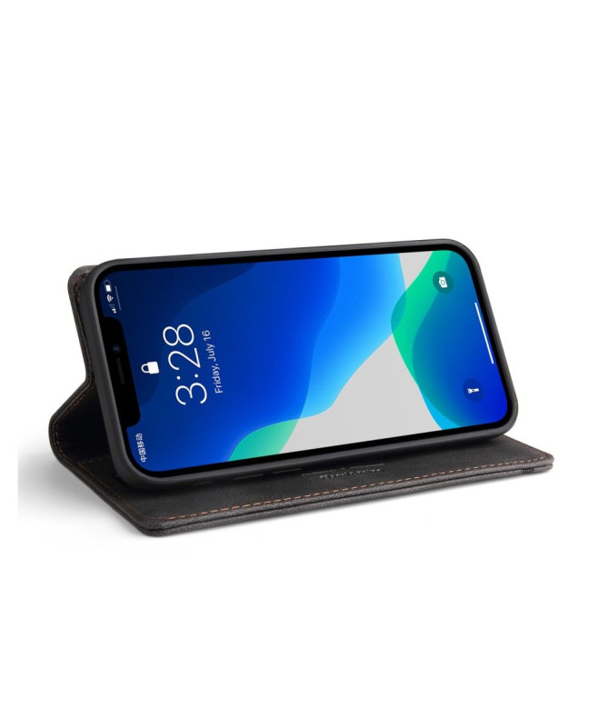 Housse iPhone 13 Pro Max GQ.UTROBE simili cuir rétro