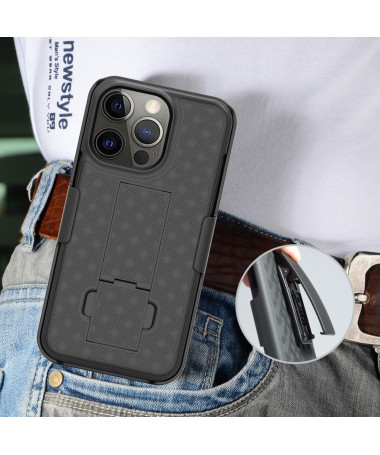 Coque iPhone 13 Pro intégrale avec clip ceinture