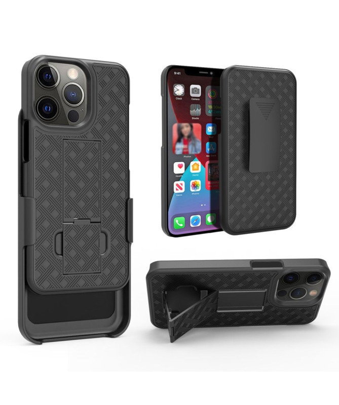 Coque iPhone 13 Pro intégrale avec clip ceinture