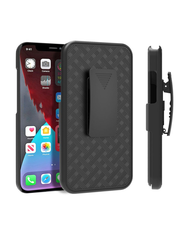 Coque iPhone 13 mini intégrale avec clip ceinture