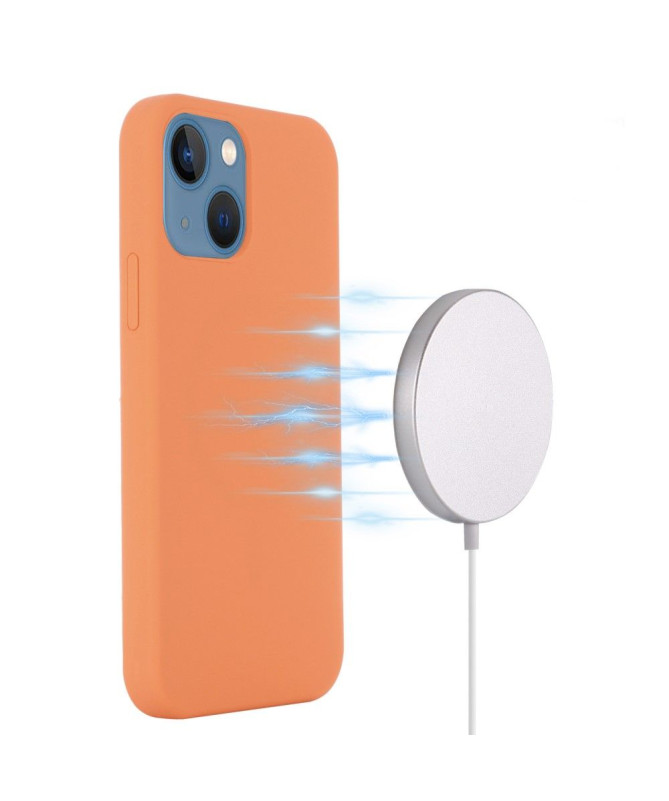 Coque iPhone 13 mini silicone liquide avec MagSafe