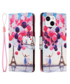 Housse iPhone 13 mini Tour Eiffel Fille Ballon