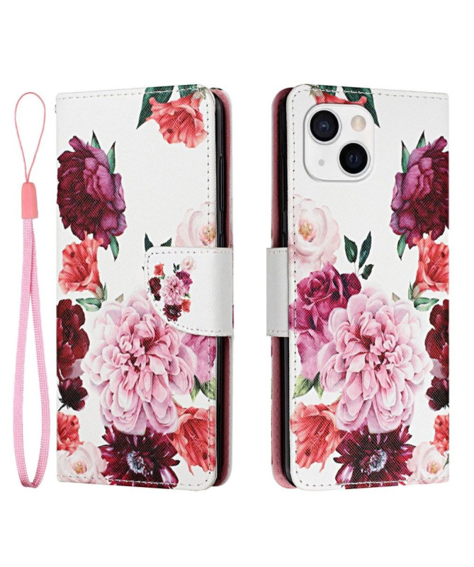 Housse iPhone 13 mini Pivoine fleur