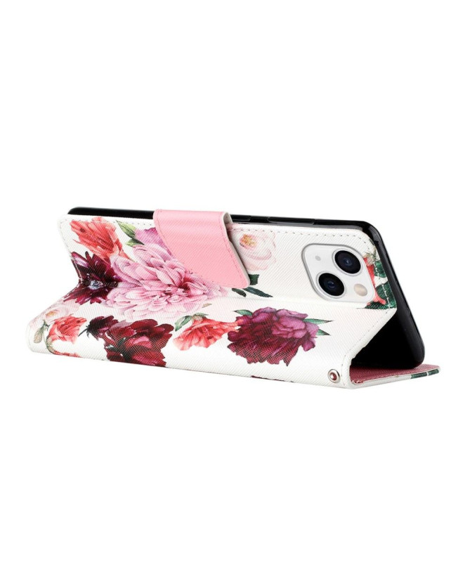 Housse iPhone 13 mini Pivoine fleur