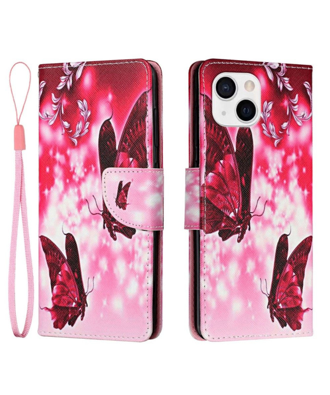 Housse iPhone 13 mini Papillons Volants