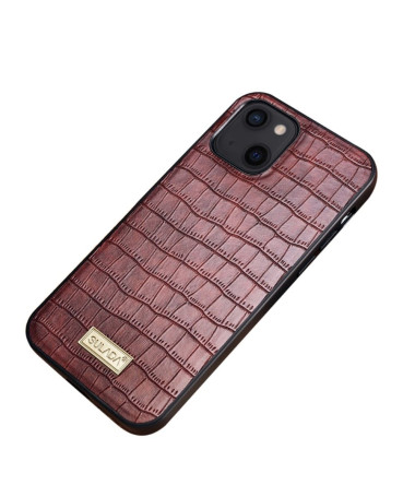 Coque iPhone 13 mini SULADA Croco Effet Cuir