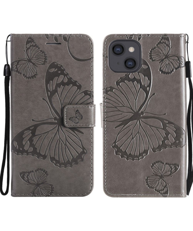 Housse iPhone 13 mini Papillons fonction support