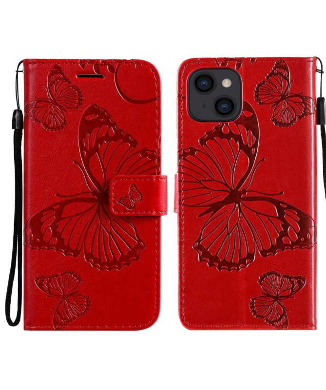 Housse iPhone 13 mini Papillons fonction support