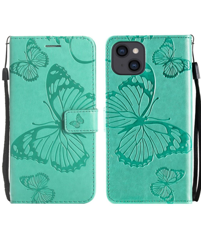 Housse iPhone 13 mini Papillons fonction support