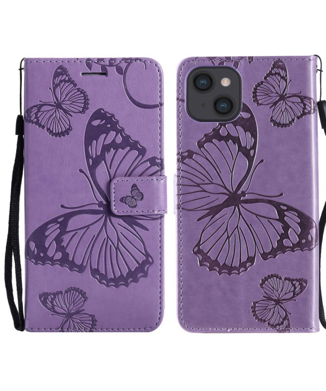 Housse iPhone 13 mini Papillons fonction support