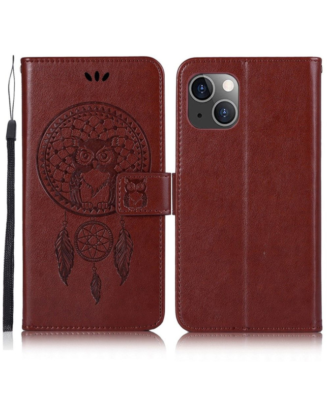 Housse iPhone 13 mini hibou attrape rêves