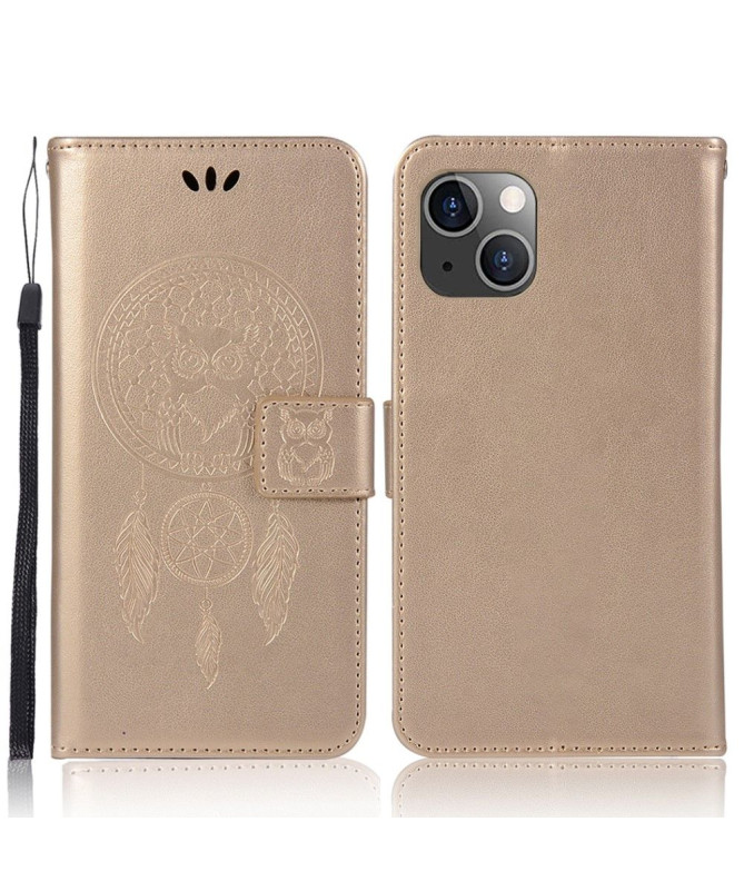 Housse iPhone 13 mini hibou attrape rêves