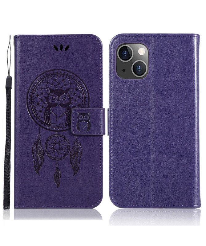 Housse iPhone 13 mini hibou attrape rêves