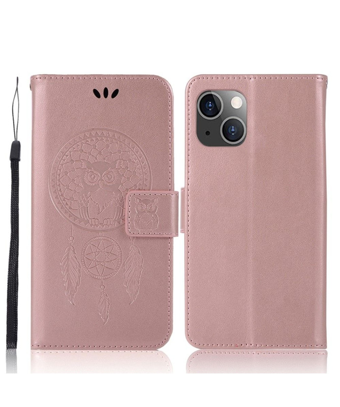 Housse iPhone 13 mini hibou attrape rêves