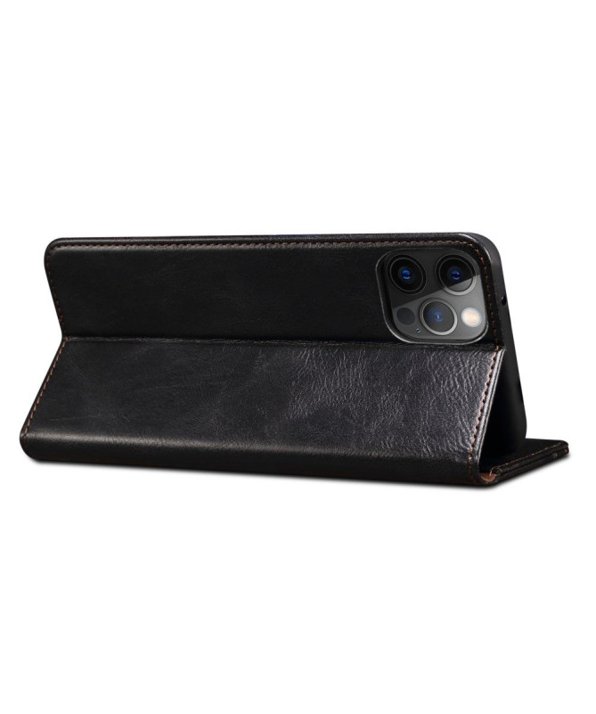 Housse iPhone 13 mini Portefeuille Support Effet Cire
