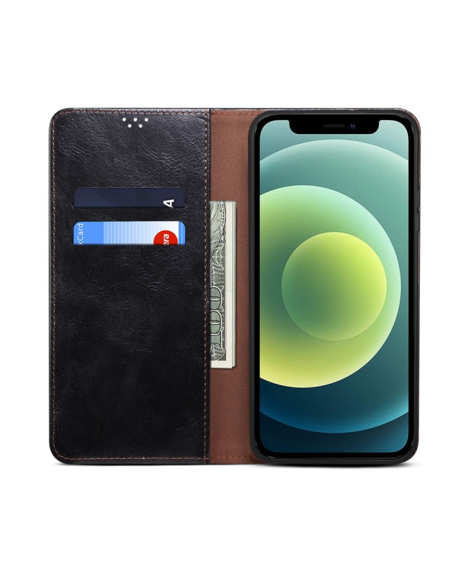 Housse iPhone 13 mini Portefeuille Support Effet Cire