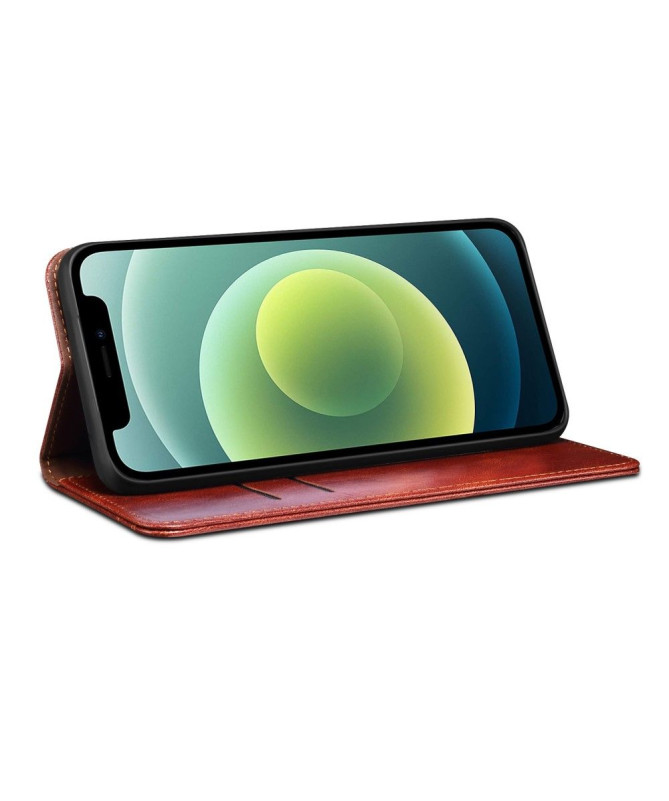 Housse iPhone 13 mini Portefeuille Support Effet Cire