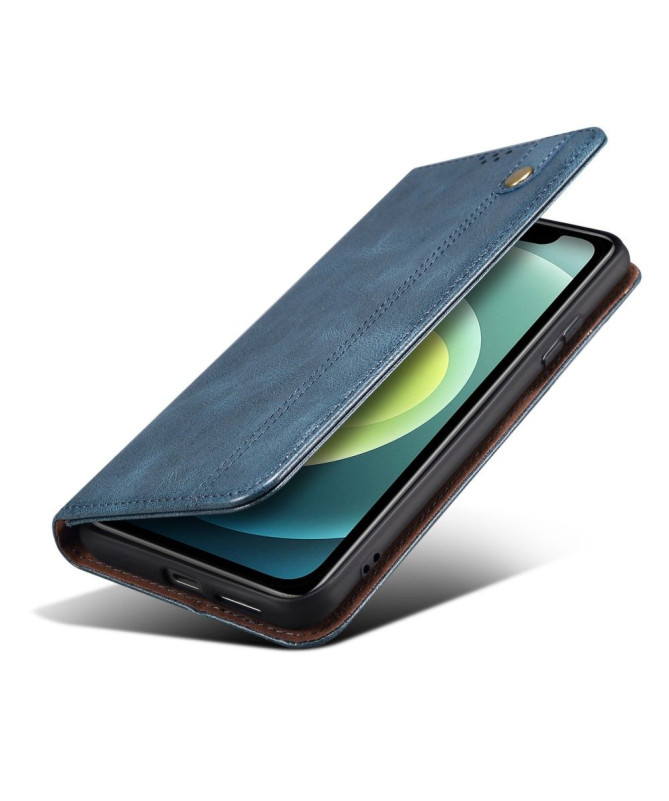 Housse iPhone 13 mini Portefeuille Support Effet Cire