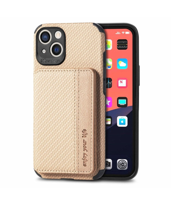 Coque iPhone 13 Fibre Carbone Porte Cartes