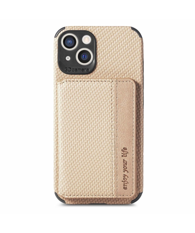 Coque iPhone 13 Fibre Carbone Porte Cartes