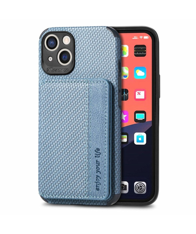 Coque iPhone 13 Fibre Carbone Porte Cartes