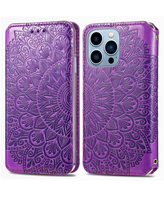 Housse iPhone 13 Pro Flip Chic Mandala