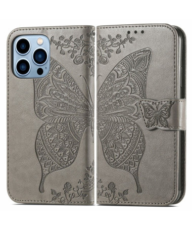 Housse iPhone 13 Pro Papillon Relief