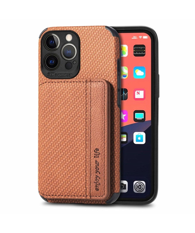 Coque iPhone 13 Pro Fibre Carbone Porte Cartes