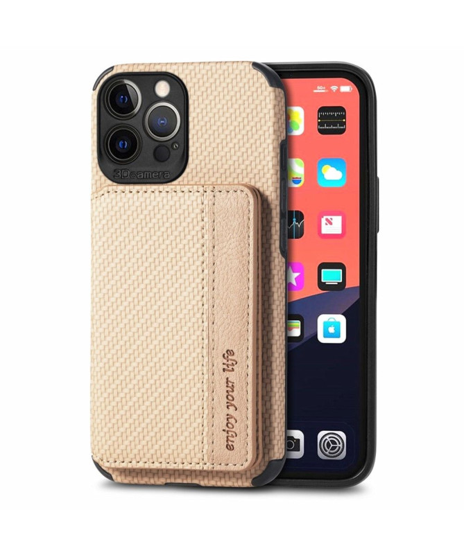 Coque iPhone 13 Pro Fibre Carbone Porte Cartes