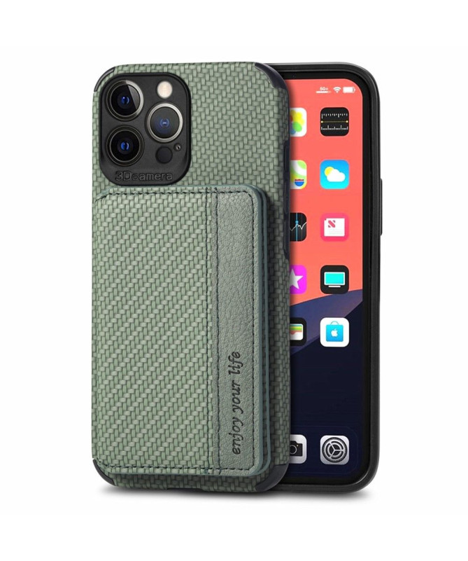 Coque iPhone 13 Pro Fibre Carbone Porte Cartes