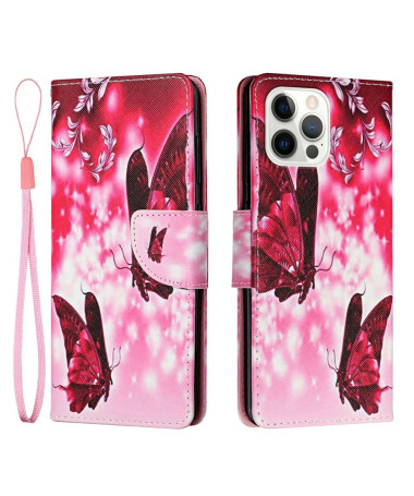 Housse iPhone 13 Pro Papillons Volants