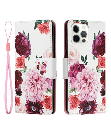 Housse iPhone 13 Pro Pivoine fleur