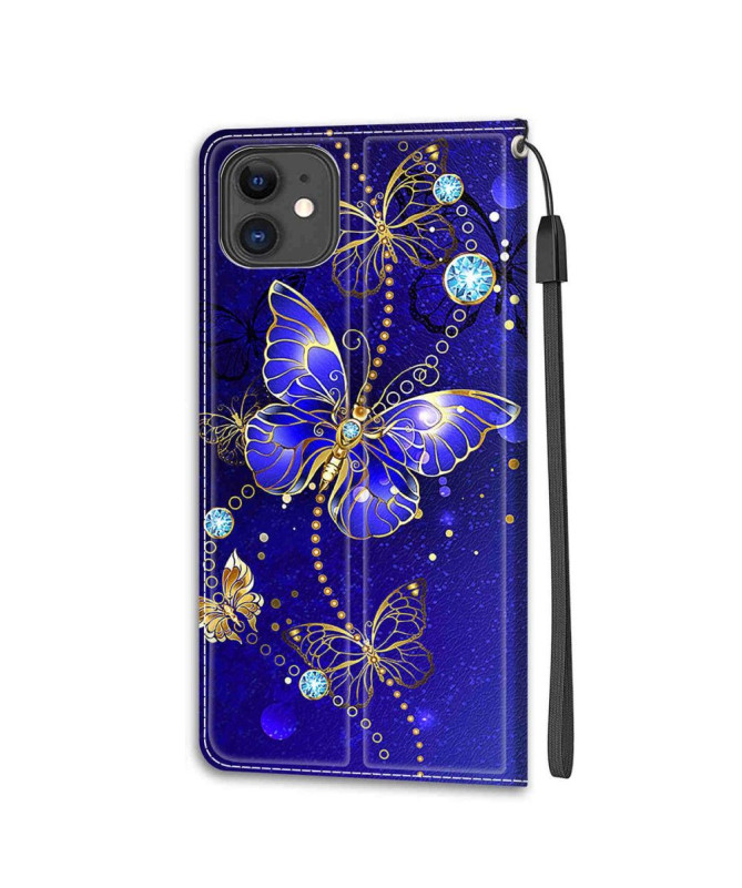 Housse iPhone 11 Papillon violet