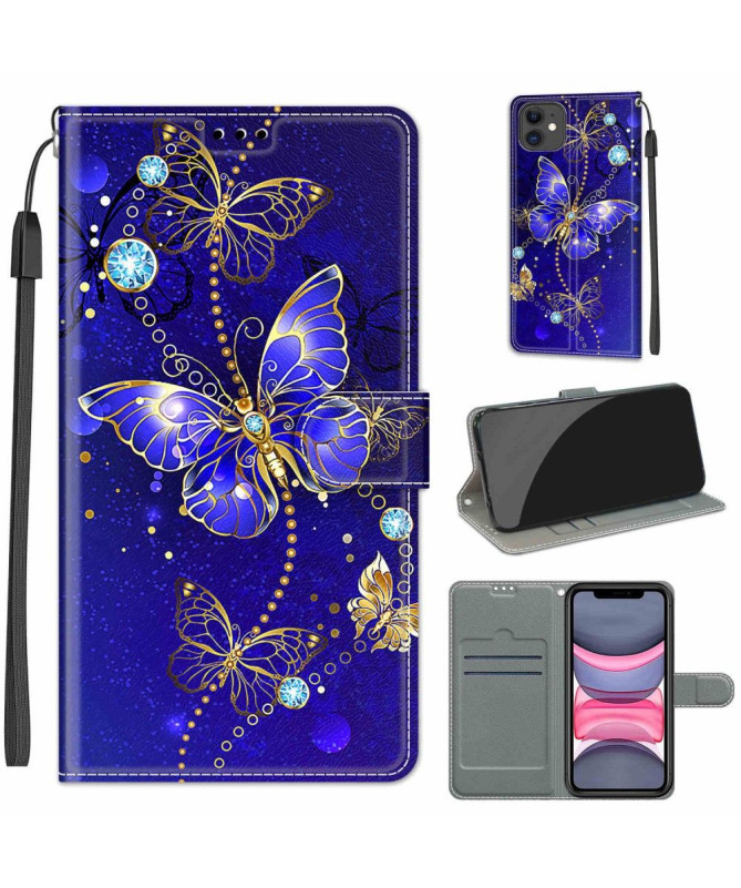 Housse iPhone 11 Papillon violet