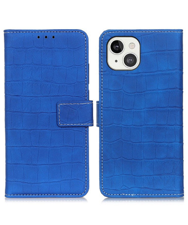 Housse iPhone 13 Simili Cuir Aspect Croco