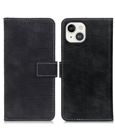 Housse iPhone 13 Simili Cuir Aspect Croco