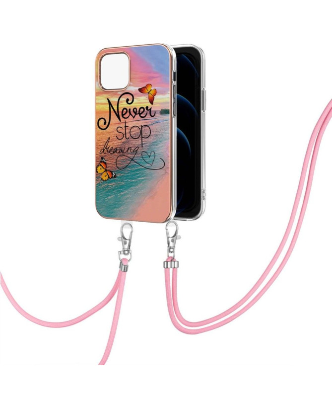 Coque iPhone 13 Pro Never Stop Dreaming à cordon