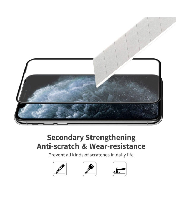 Protection d’écran iPhone XS Max en verre trempé full size
